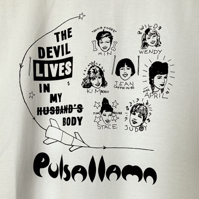 Front view of the tearjerker screen printed DIY t-shirt featuring Pulsallama