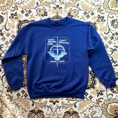 Front view of the tearjerker screen printed DIY sweatshirt