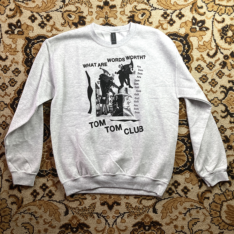 Front view of the tearjerker screen printed DIY sweatshirt