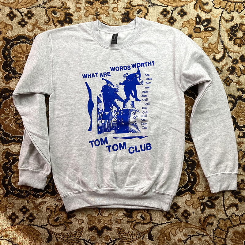 Front view of the tearjerker screen printed DIY sweatshirt